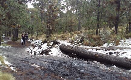 Por nieve, escalan al menos 3 mil turistas la montaña de La Malinche en Tlaxcala