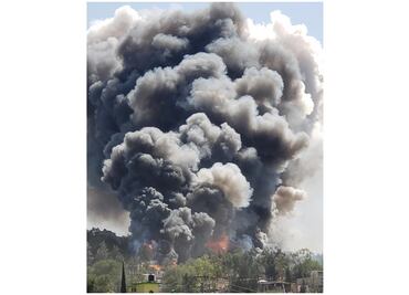 Captan explosión de pirotecnia en Chimalhuacán