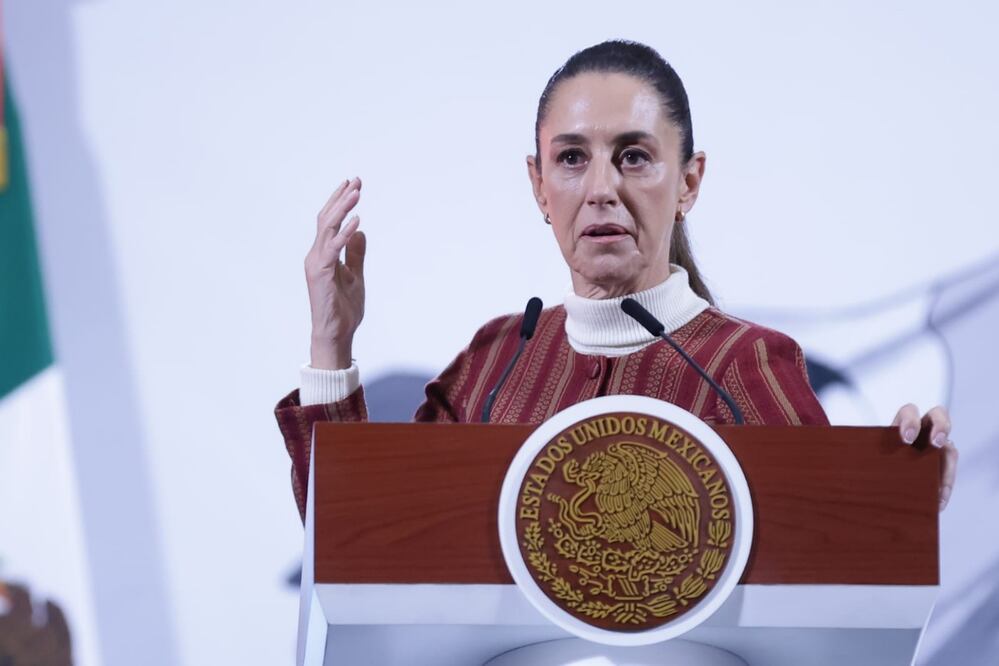 Conferencia del pueblo encabezada por la presidenta Claudia Sheinbaum Pardo en el Salón Tesorería de Palacio Nacional. Foto: Fernanda Rojas / EL UNIVERSAL