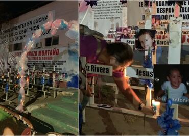 Familiares de las víctimas del incendio en la Guardería ABC realizan vigilia afuera de las instalaciones en ruinas