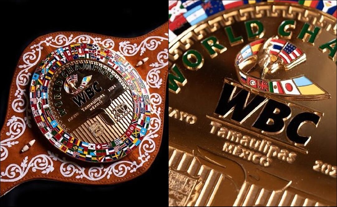 Así luce el cinturón Tamaulipas, presentado por el Consejo Mundial de Boxeo / Foto: Especiales