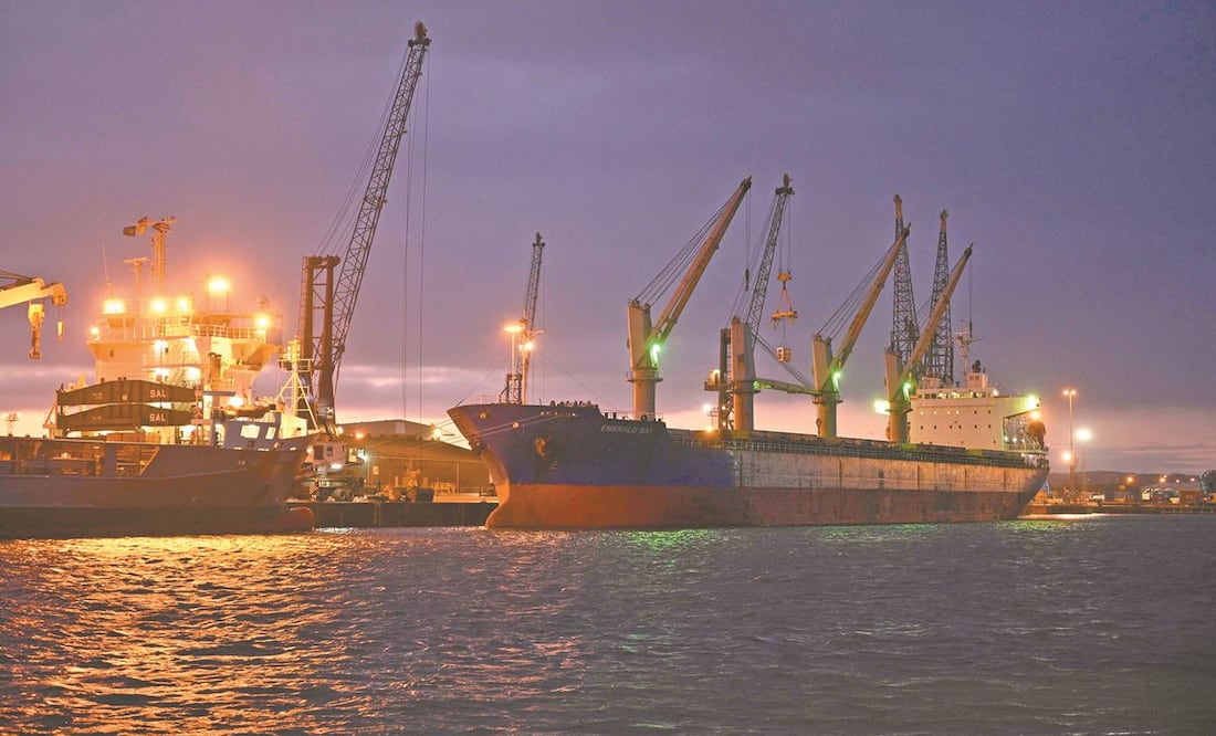 En el puerto en Hartlepool, noreste de Inglaterra, los barcos con cargamento permanecen anclados. El Brexit entre Reino Unido con la Unión Europea ha alterado la relación comercial entre México y Gran Bretaña. AFP