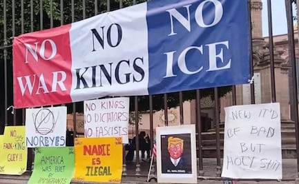 "No a los reyes, no a la guerra"; ciudadanos estadounidenses se manifiestan en San Miguel de Allende contra políticas de Donald Trump