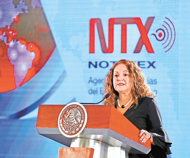 Desde 2019, cuando Sanjuana Martínez asumió la dirección de Notrimex, la agencia estatal de noticias ha estado envuelta en varias polémicas. Foto: Archivo El Universal