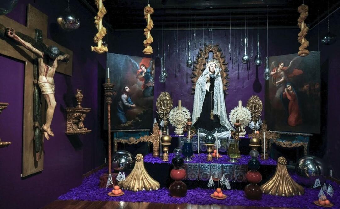 La tradición de los altares de Dolores se presenta un año más en el Museo de El Carmen. Fotos: INAH.