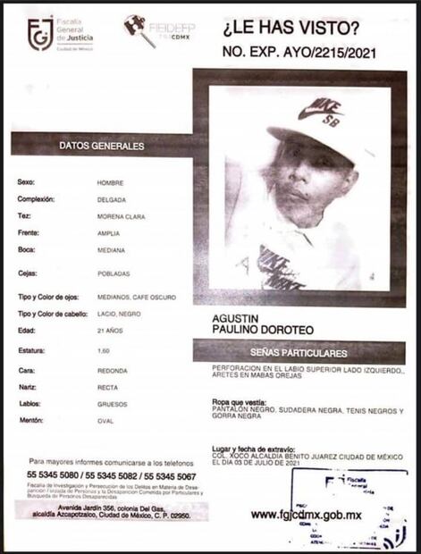 Buscan a Agustín Paulino Doroteo, joven de la comunidad otomí que desapareció en Benito Juárez