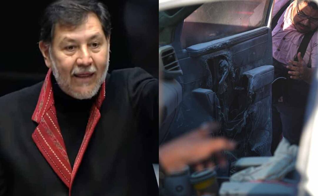 Se incendia camioneta del presidente del Senado: Fernández Noroña. Foto: Especial