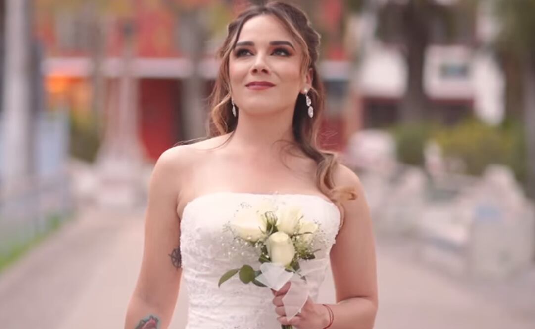 En el video se ve a la candidata con un vestido de novia y un ramo de flores en sus manos. Foto: Instagram