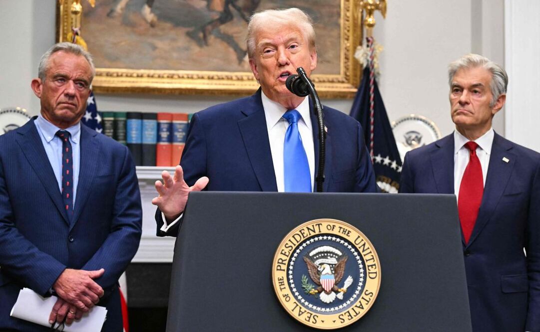 Donald Trump habla sobre el autismo. (22/09/25) Foto: AFP