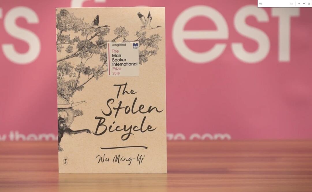 "The Stolen Bicycle" es un libro de Wu Ming-Yi, autor cuya nacionalidad fue modificada en el Man Booker Internacional. Foto: Captura YouTube / The Man Booker Prize