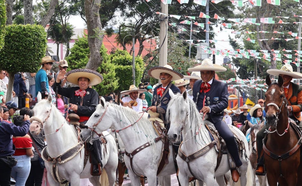 Cabalgata de la Independencia en la alcaldía Magdalena Contreras. Foto: especial
