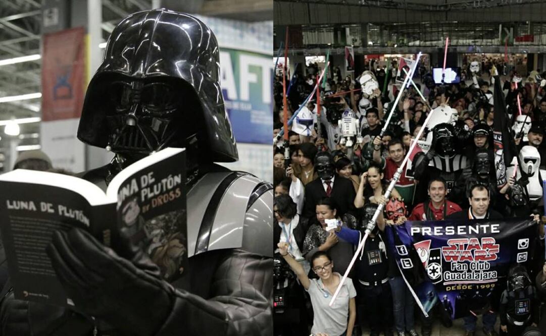 Varias personas disfrazadas de los personajes de Star Wars promocionaron la lectura. FOTOS: Alejandra Leyva
