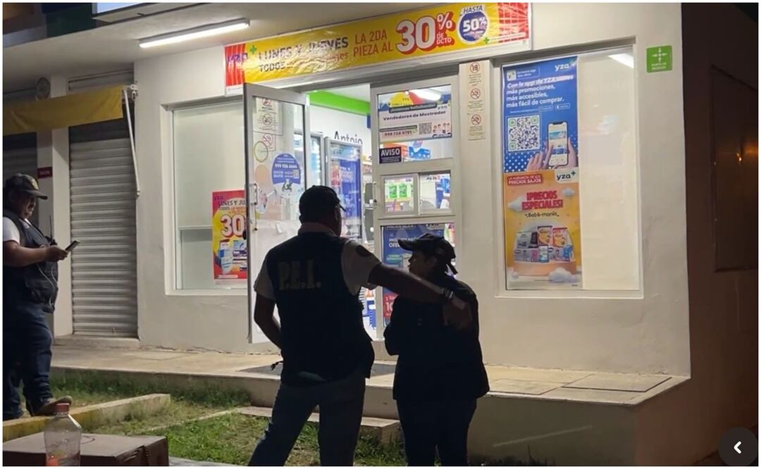 El ataque se registró en una farmacia ubicada en Lomas Ciudad Caucel en Mérida, Yucatán (21/01/2025). Foto: Especial