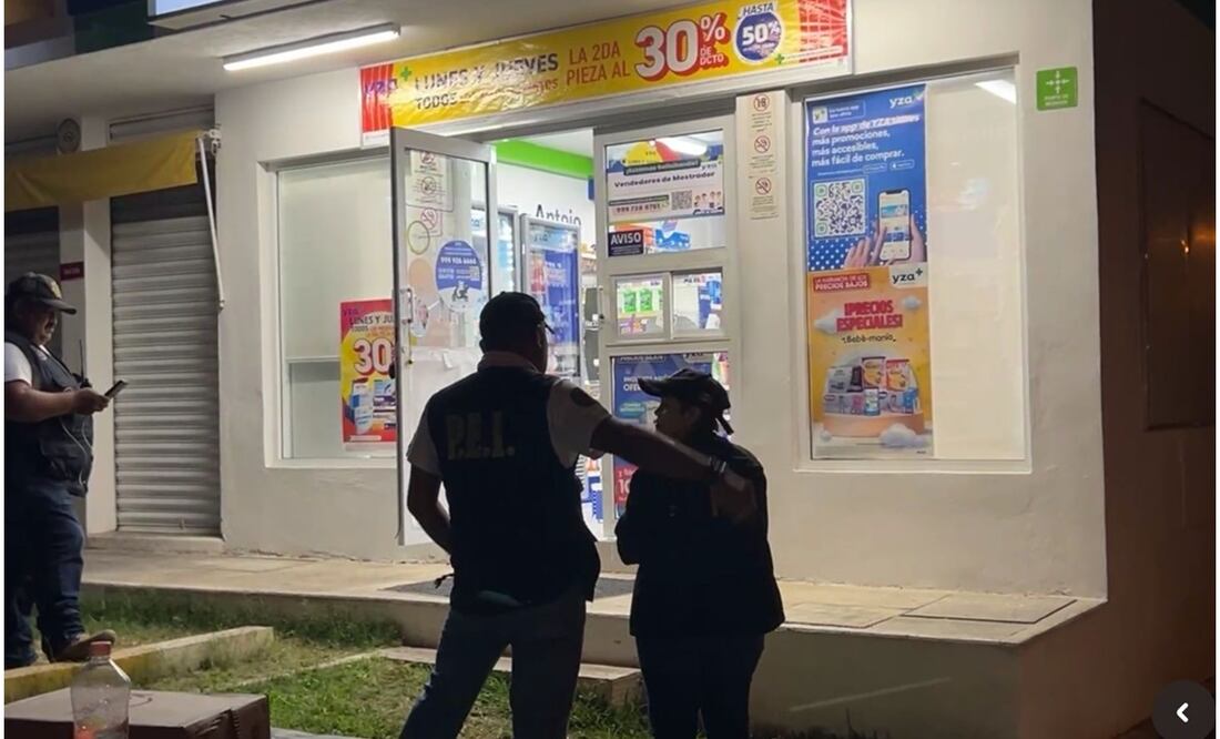 El ataque se registró en una farmacia ubicada en Lomas Ciudad Caucel en Mérida, Yucatán (21/01/2025). Foto: Especial