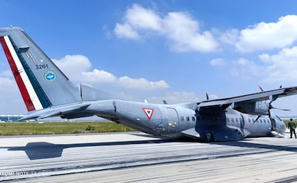 Captan en video “panzazo” del avión de la Fuerza Aérea en Santa Lucía; Defensa inicia investigación tras percance