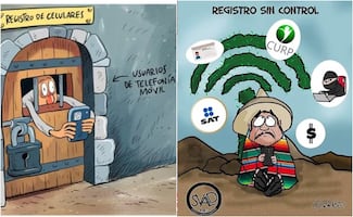Del trámite a la sátira; los mejores cartones que provocó el registro obligatorio de celulares en México