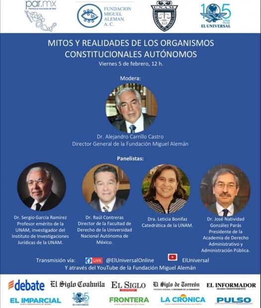 Foro “Mitos y realidades de los organismos constitucionales autónomos”