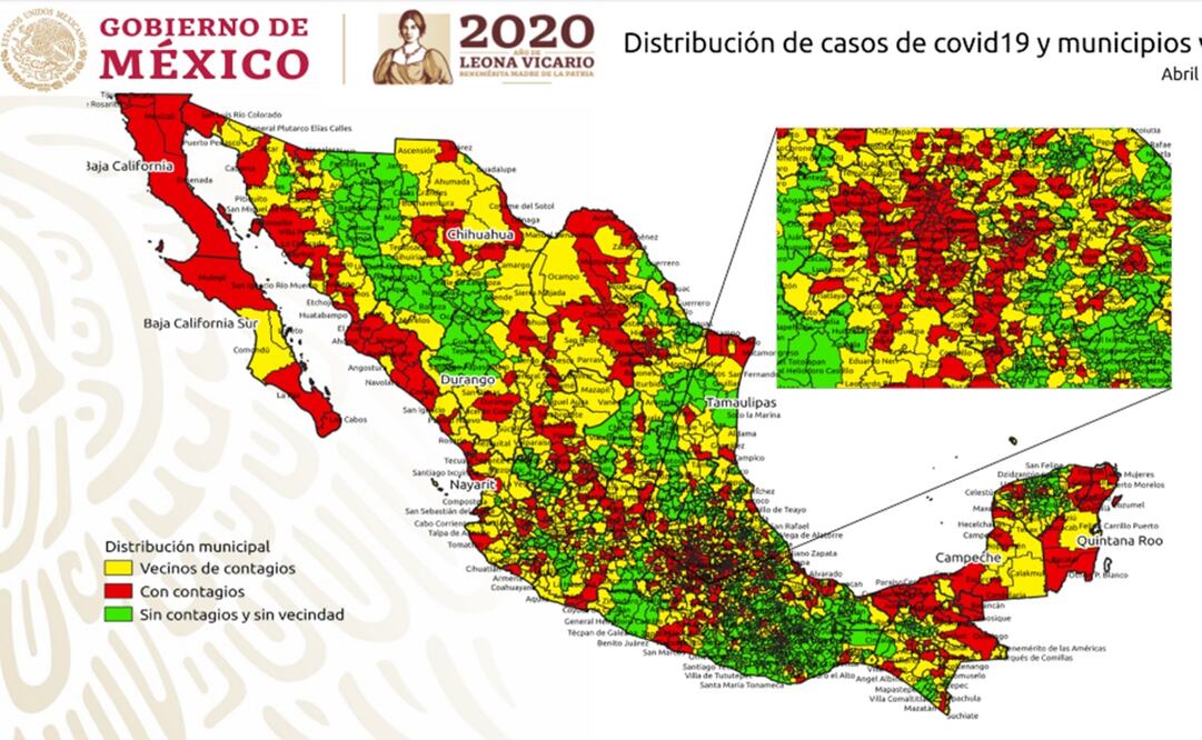 CDMX, Baja California, NL y Jalisco, en donde hay contagios de fase 3
