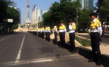 Resguardan el Ángel por marcha de la CNTE