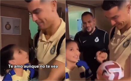 VIDEO: Cristiano Ronaldo y el emotivo momento junto a una niña invidente: "Te amo, aunque no pueda verte"