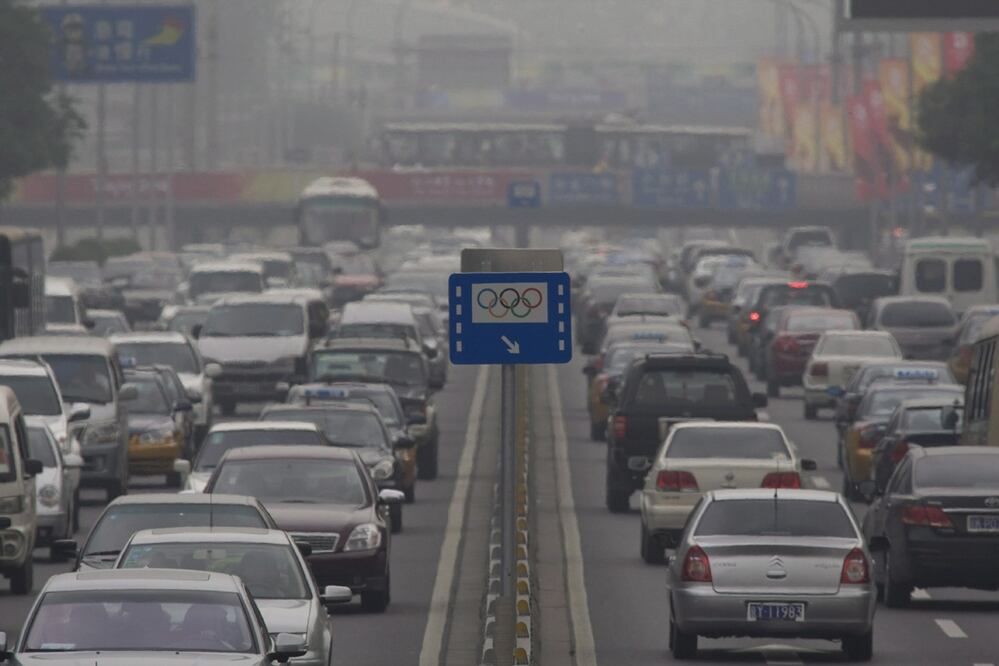 Contaminación en Pekín, China. Foto relativa: (EFE)
