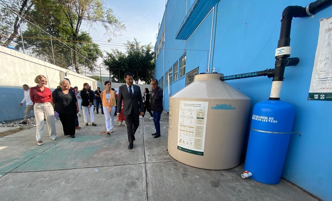 Captadores de agua de lluvia para escuelas públicas en CDMX: Foto: Alberto Acosta