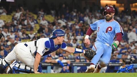 Los Phillies despiertan y vencen a los Dodgers para forzar un cuarto partido