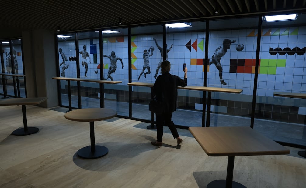 El nuevo túnel por donde pasarán los jugadores al llegar al Estadio Azteca. FOTO: Fernanda Rojas/ EL UNIVERSAL