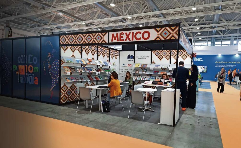 En el stand de México, organizado y en gran parte financiado por la Caniem, hay 14 editoriales mexicanas. (01/04/2025) Foto: Frida Juárez | El Universal