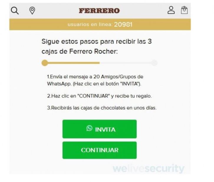 Chocolates gratis. No, es la nueva estafa en WhatsApp 