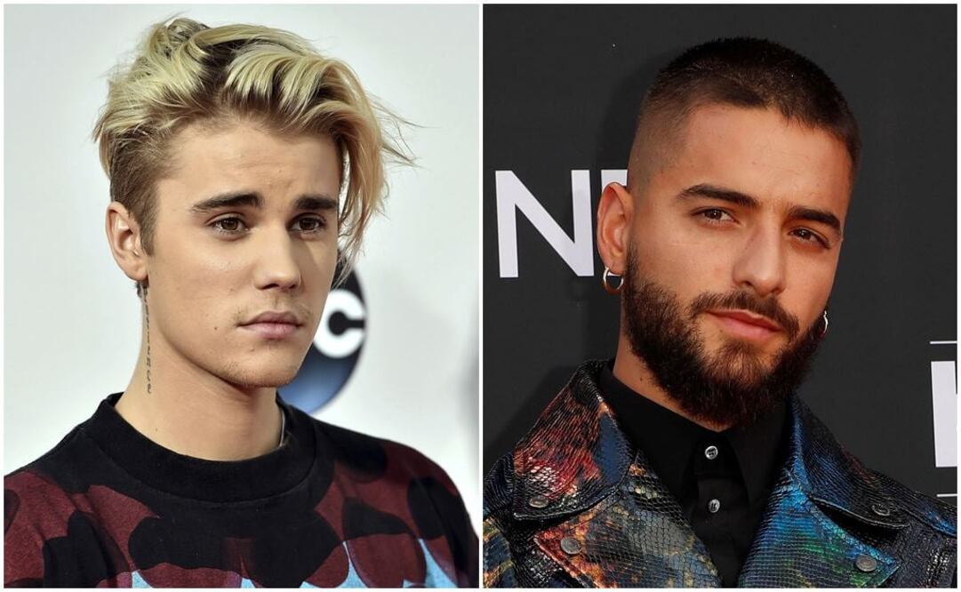 Justin Bieber y Maluma. Foto: Archivo 