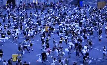 Video. Guerra de almohadas deja 30 heridos en EU