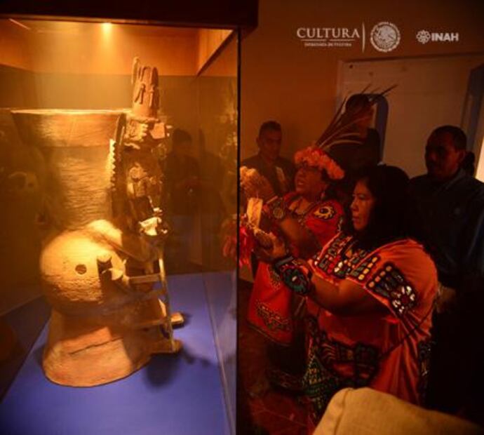 Exhibirán réplica de brasero ceremonial prehispánico