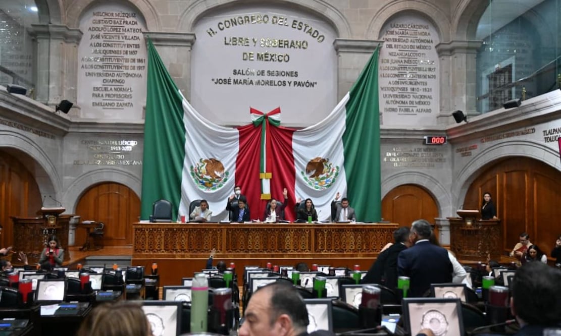 Congreso mexiquense en sesión para pactar acuerdo territorial entre Ecatepec y Acolman. Foto: Especial.