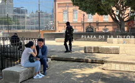 A un día del retiro de la comunidad 420, SSC resguarda Plaza de la Información