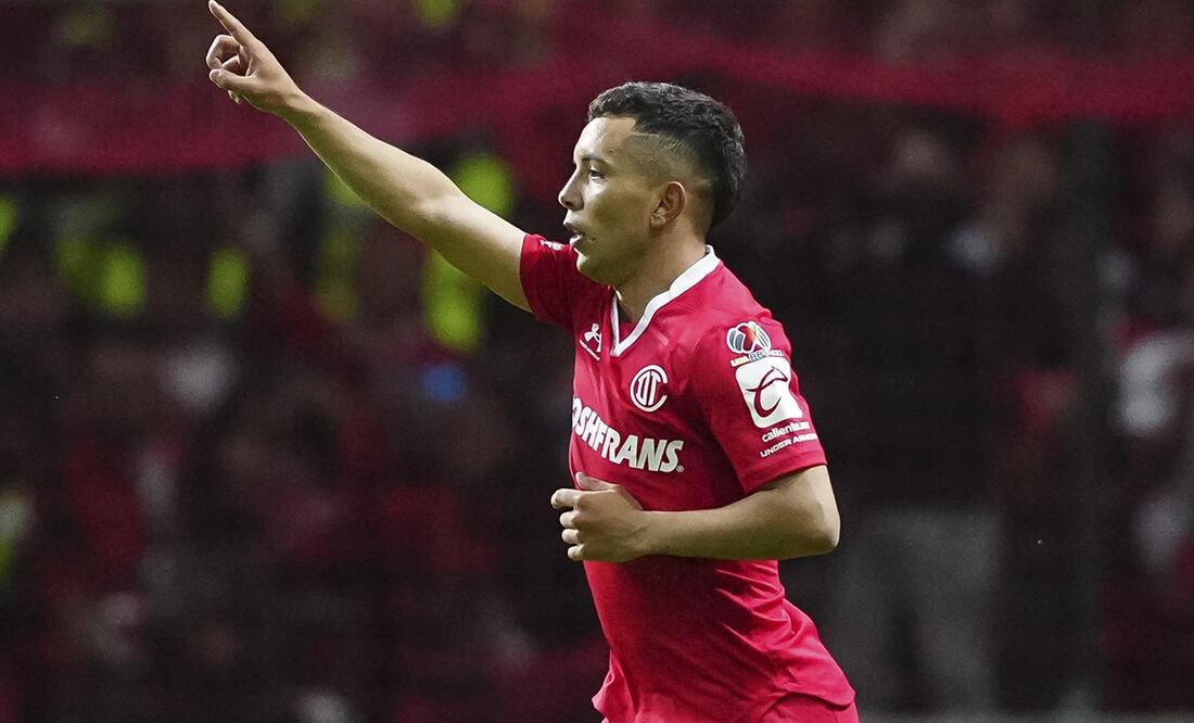 Leo Fernández tras marcar gol con el Toluca - FOTO: Imago7