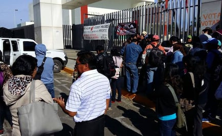 Protestan maestros de Sección 22 en Oaxaca