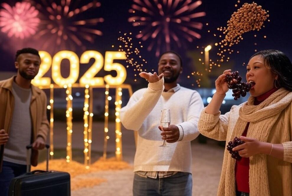 Los mejores 10 rituales para recibir el año con el pie derecho, según la Inteligencia Artificial. Foto: Creada con IA