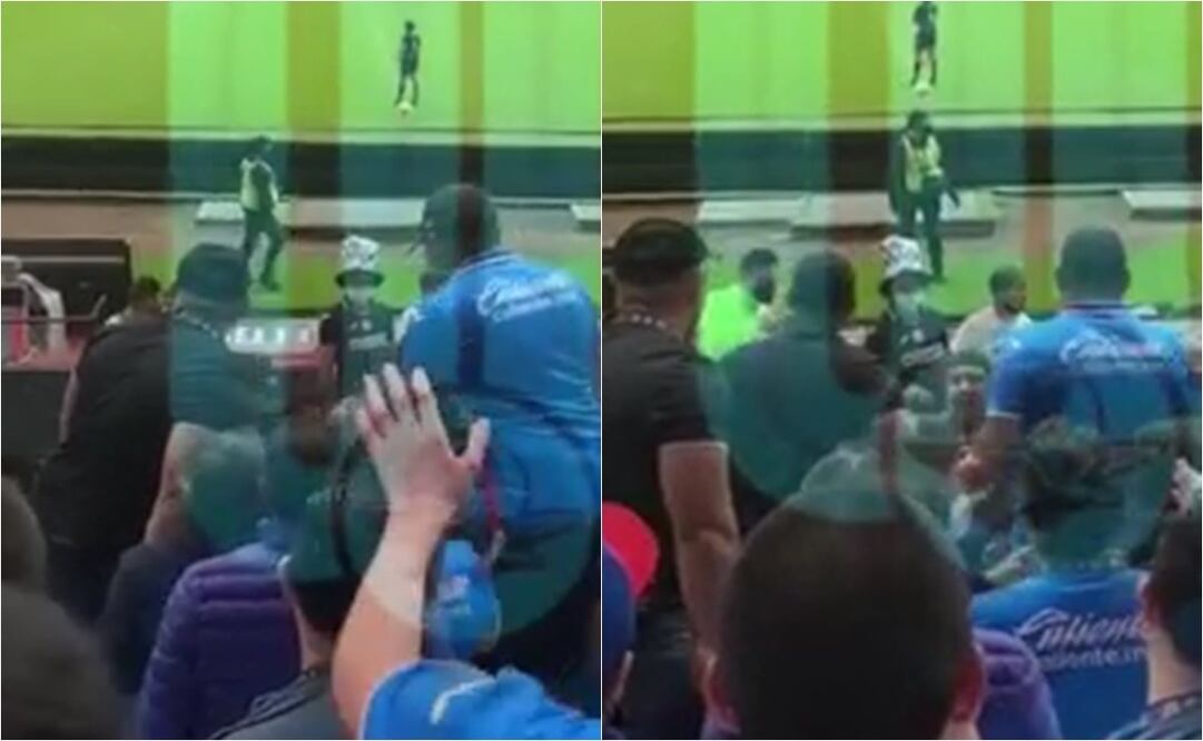 ¡Violencia en el estadio Azteca! Aficionados de Cruz Azul se pelean por su equipo / FOTO: ESPECIAL