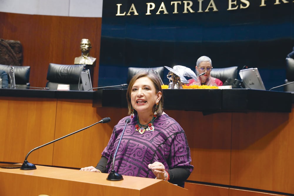 La virtual candidata presidencial de la alianza opositora, en Xóchitl Gálvez Ruiz, solicitó licencia para separarse de su escaño en el Senado de la República por tiempo indefinido. Foto: archivo/EL UNIVERSAL