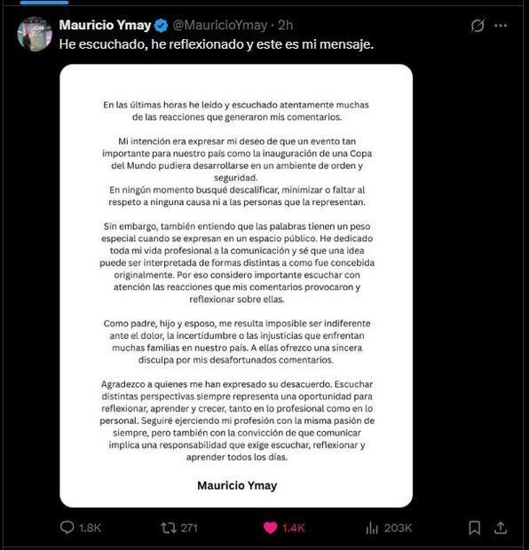 Foto: Captura de pantalla en X.