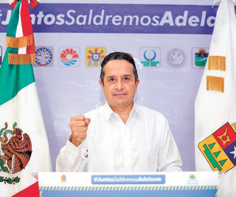 El gobernador Carlos Joaquín detalló que entre los protocolos en los refugios se encuentran filtros de supervisión y detección de síntomas. Foto: Especial