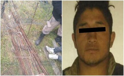 Con machete en mano, sujeto intenta robar varillas del Tren Interurbano México-Toluca
