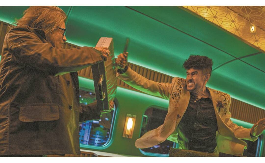 Pitt y Bunny protagonizan una escena de acción; uno es narco y el otro asesino. Foto: Sony Pictures.