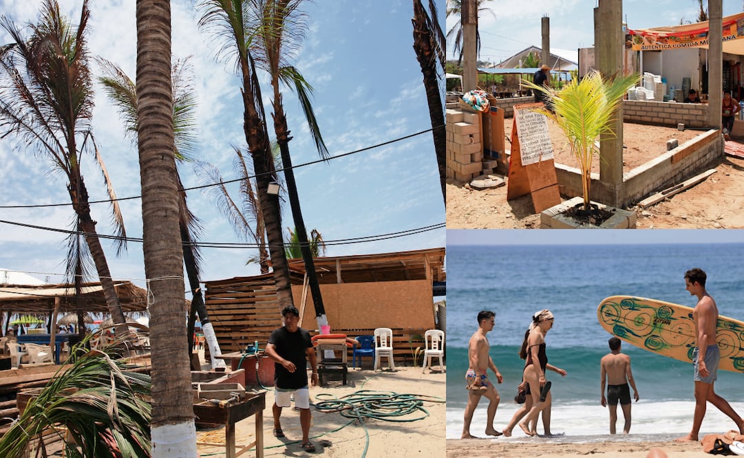 Restauranteros piden a los turistas que consuman en sus locales para que puedan lograr la reconstrucción; el municipio está organizando festivales en la playa para fomentar la economía en esta temporada. Fotos: Edwin Hernández / EL UNIVERSAL