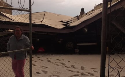 Cae techumbre por granizada en Toluca