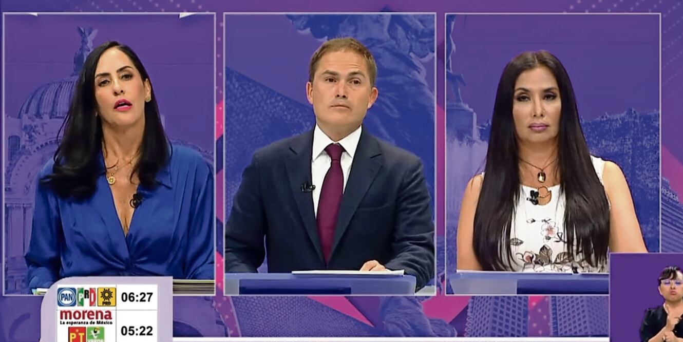 La aliancista y el aspirante de Morena-PT-PVEM se lanzaron diversas acusaciones, mientras la emecista trató de presentar propuestas. Foto: Especial