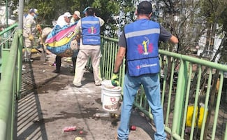 Alcaldía Cuauhtémoc retira campamento desde donde arrojaban piedras a automovilistas en Circuito Interior; Rojo de la Vega solicita apoyo