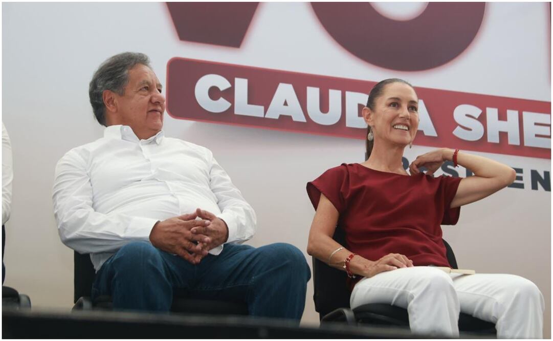 Higinio Martinez junto a Claudia Sheinbaum. Foto: Especial