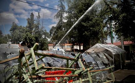 Enfrentamiento con normalistas: Banda de guerra animó defensa del Campo Militar